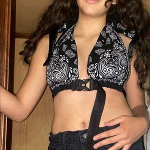 Vintage 90s inspired.Handmade crop top size medium